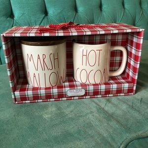 Rae Dunn marshmallow cellar set red letters Nwt